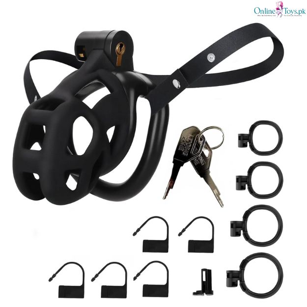 Male Chastity Cage with Elastic Belt