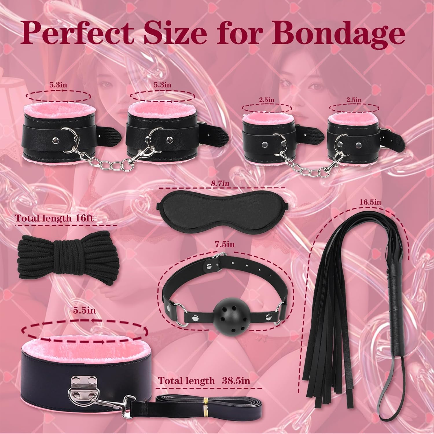 8 PCS BDSM Bondage Kit for Beginners thumbnail 3