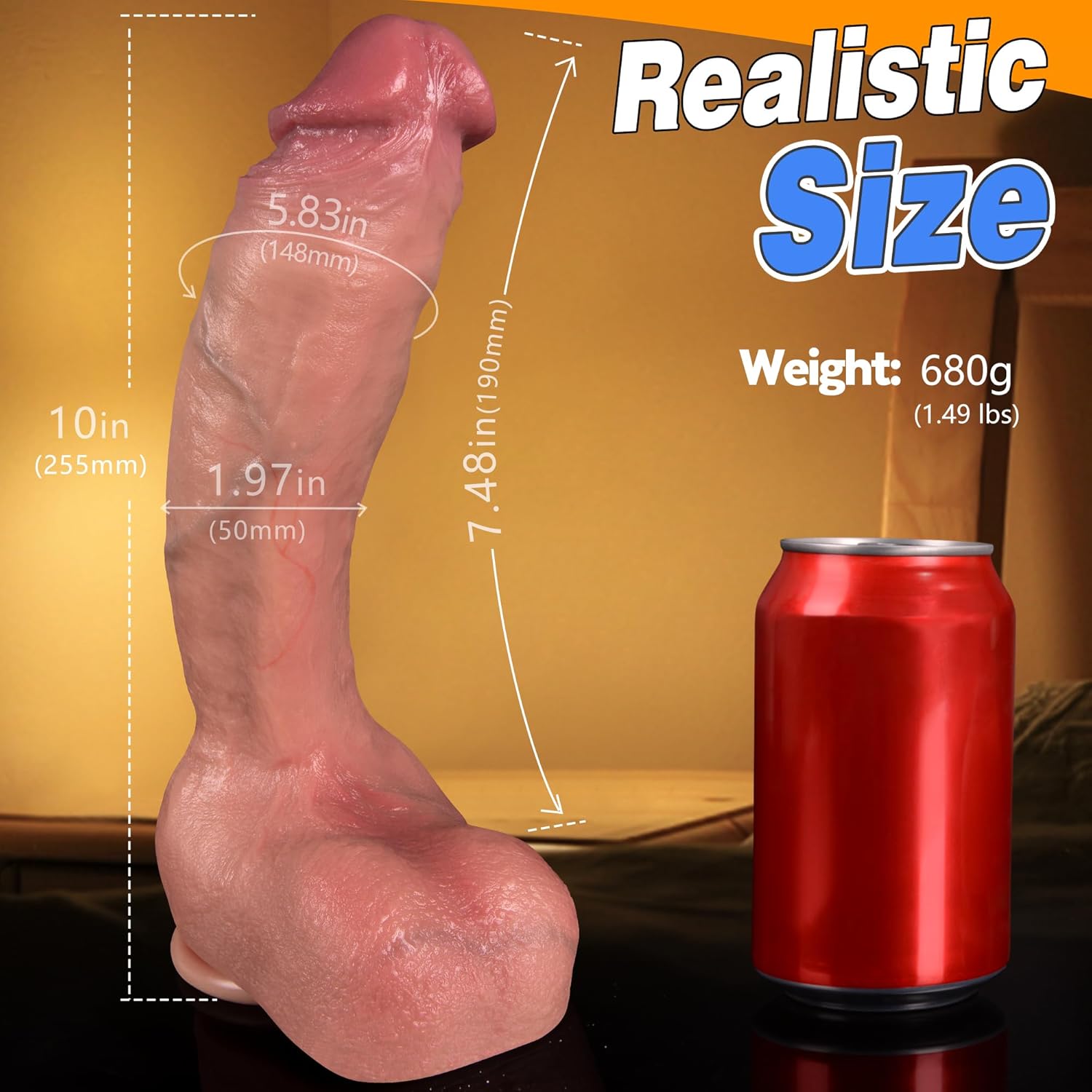 10 Inch Realistic Anal Dildo Sex Toy thumbnail 2