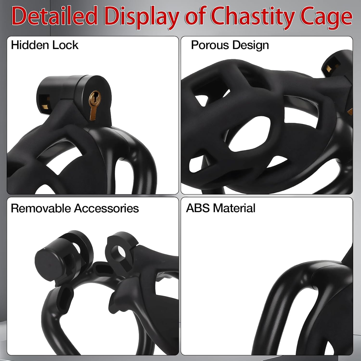 Male Chastity Cage with Elastic Belt thumbnail 2