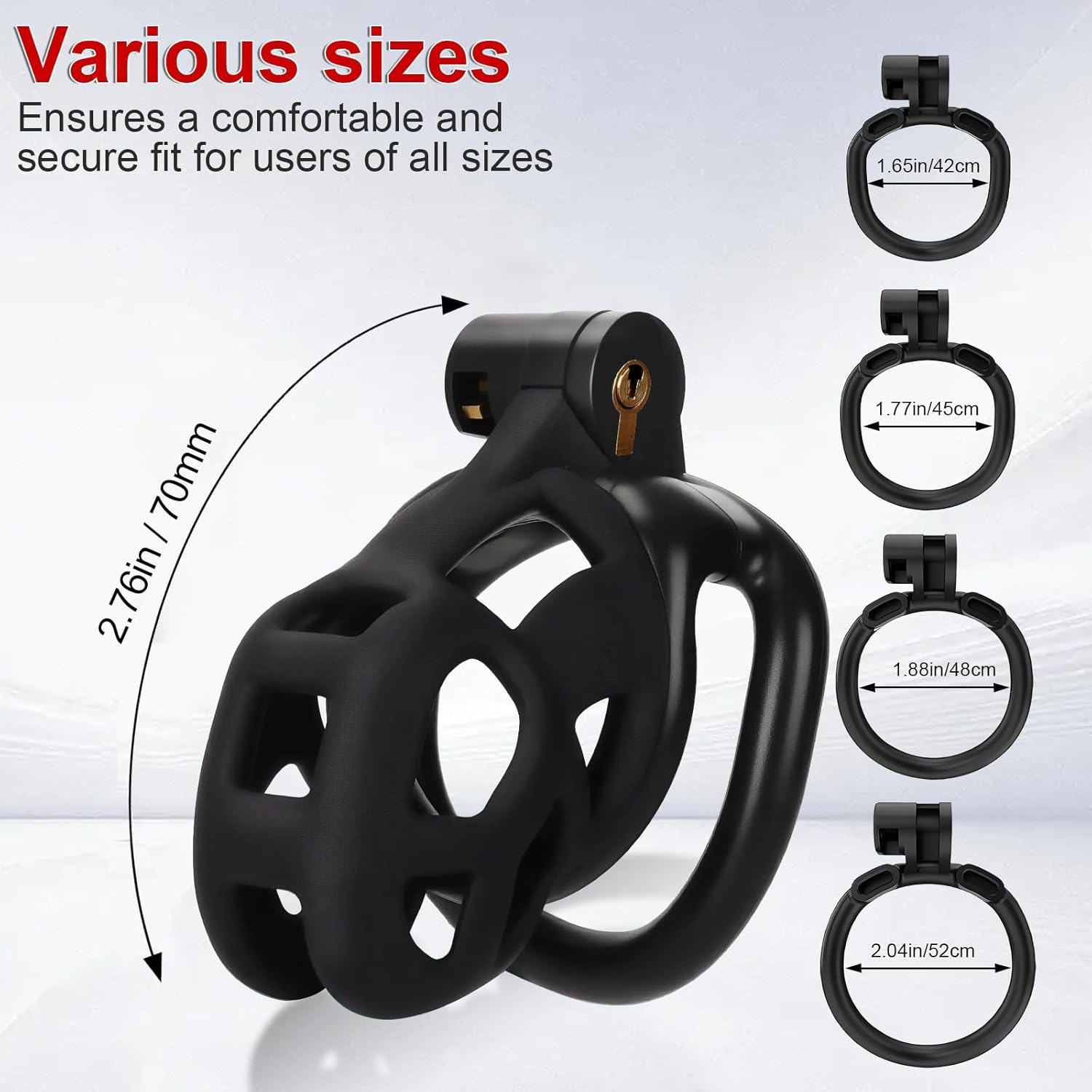 Male Chastity Cage with Elastic Belt thumbnail 3