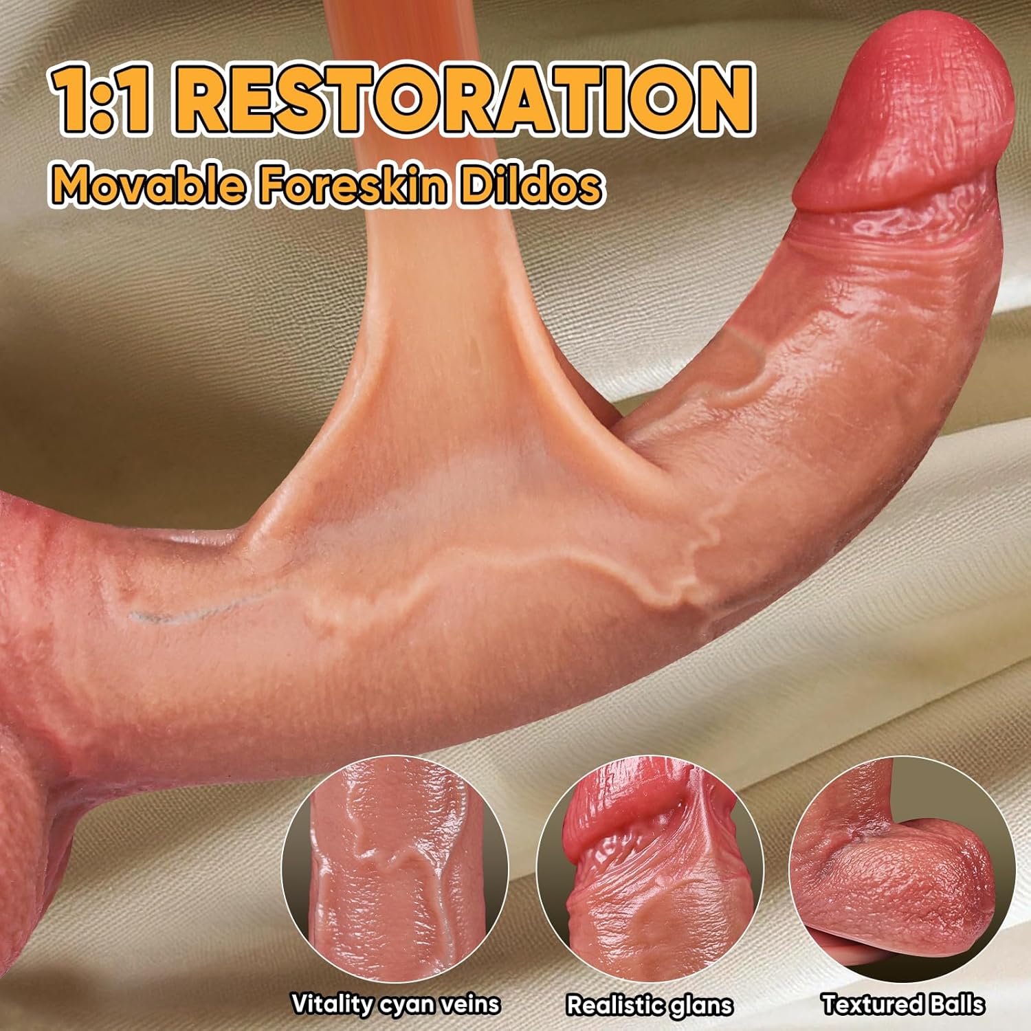 9 Inch Realistic Dildo with Suction Cup thumbnail 3
