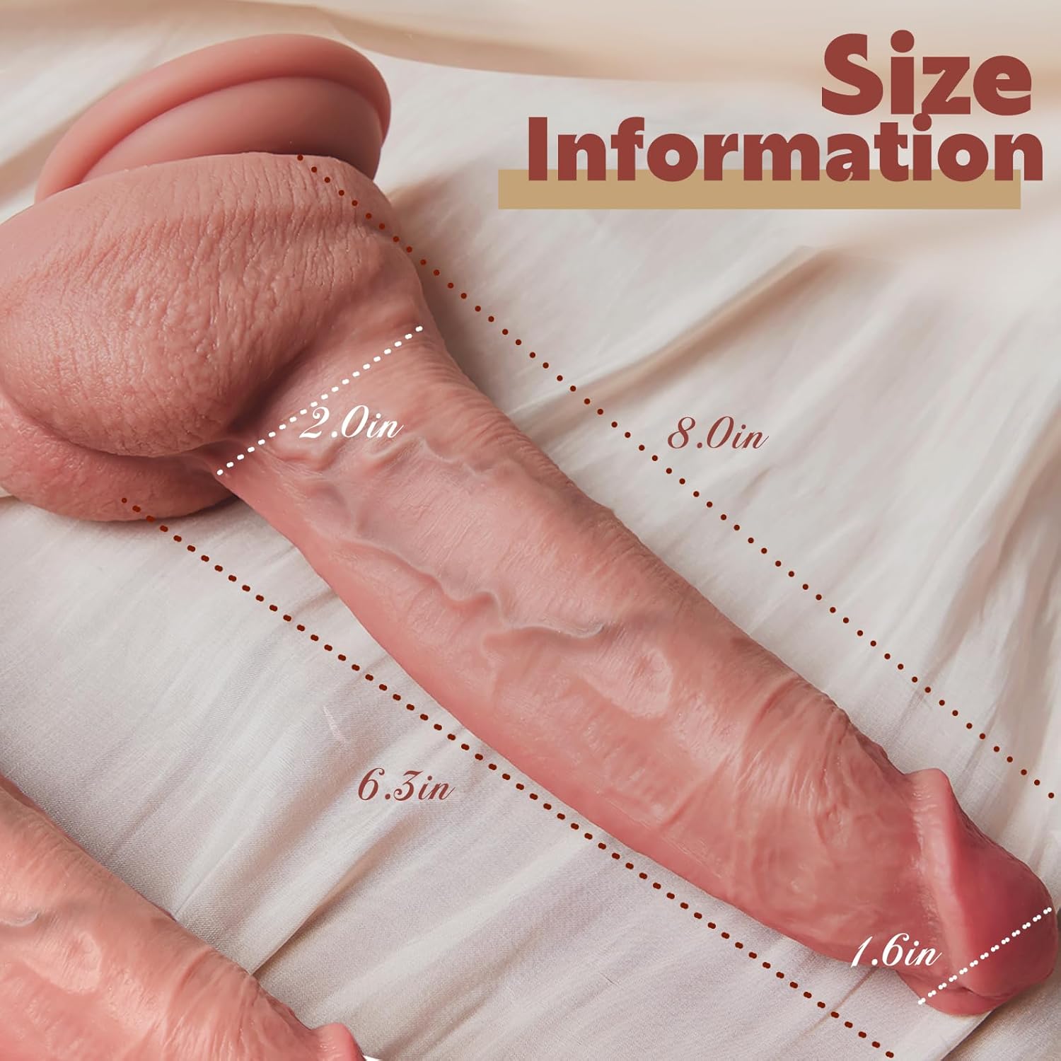 8 Inch Ultra Realistic Dildo for Women thumbnail 2
