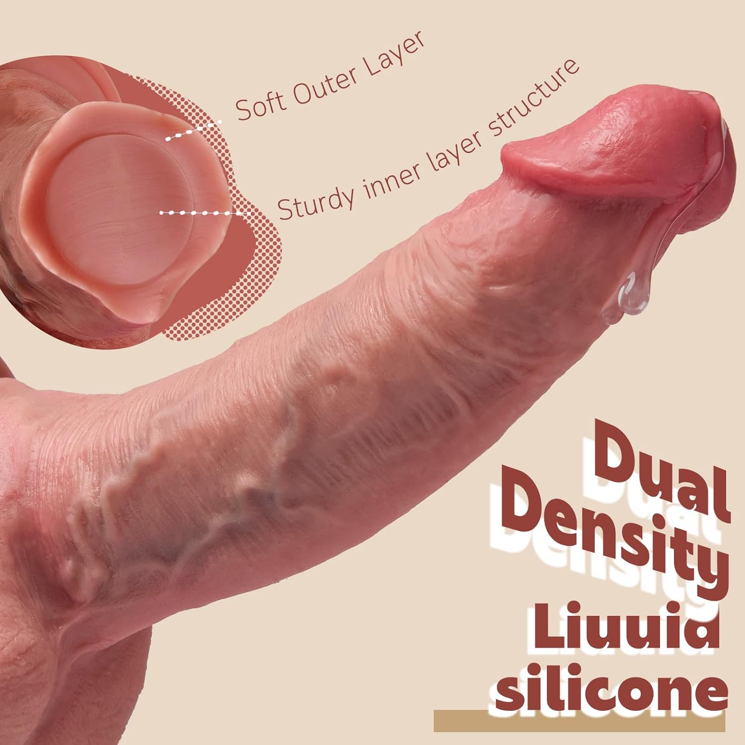 8 Inch Ultra Realistic Dildo for Women thumbnail 3