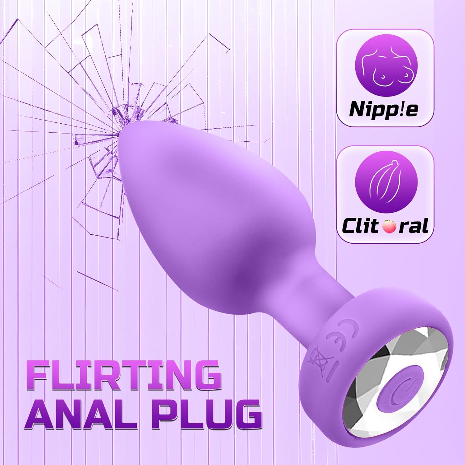 Purple Vibrating Anal Plug in Pakistan thumbnail 2
