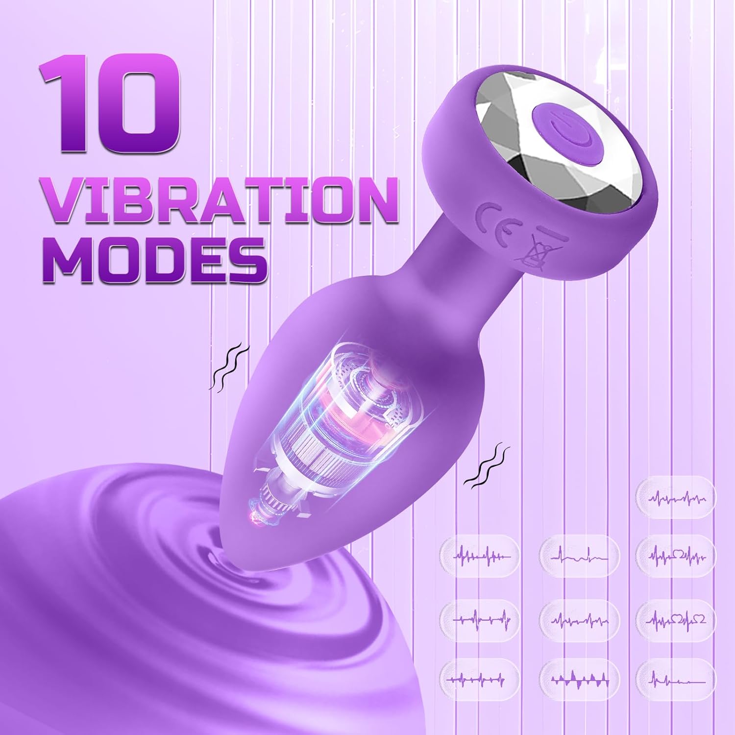 Purple Vibrating Anal Plug in Pakistan thumbnail 3