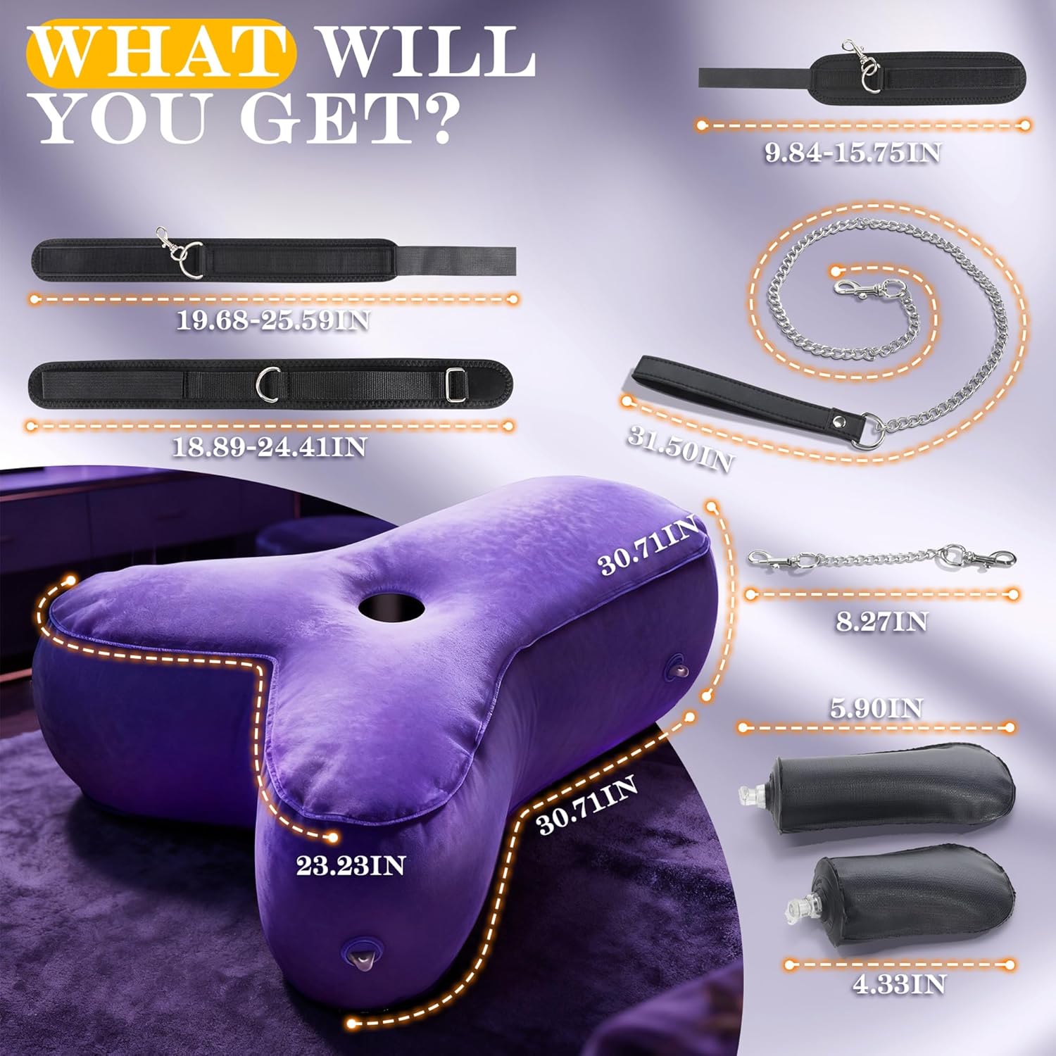 8 PCS Inflatable Position Pillow BDSM Kit thumbnail 2