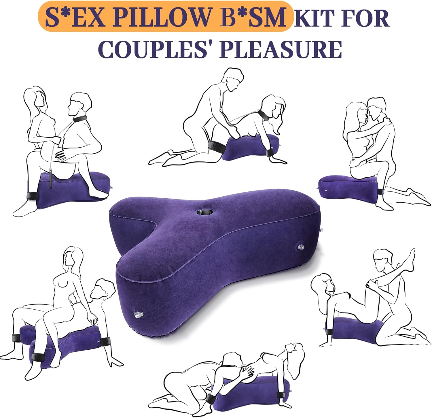 8 PCS Inflatable Position Pillow BDSM Kit thumbnail 3