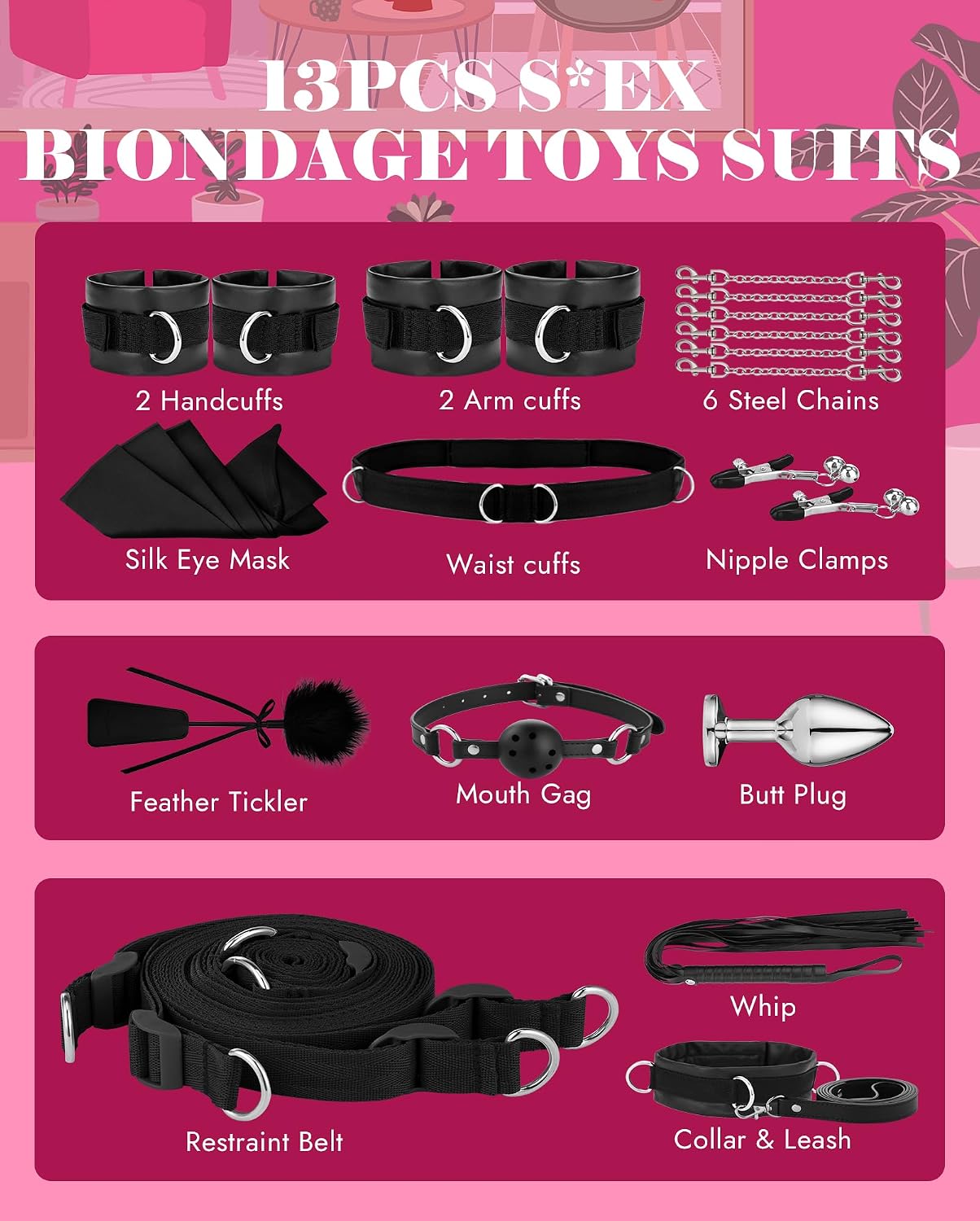 Buy BDSM Bed Restraint Kit with Handcuffs thumbnail 2