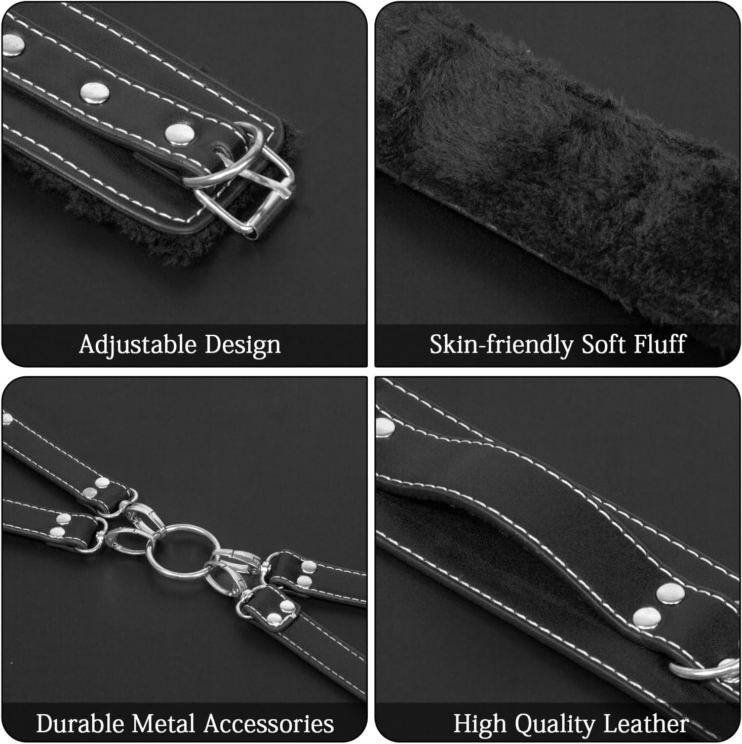 4 Pcs Restraints BDSM Kit Sex Toy thumbnail 2