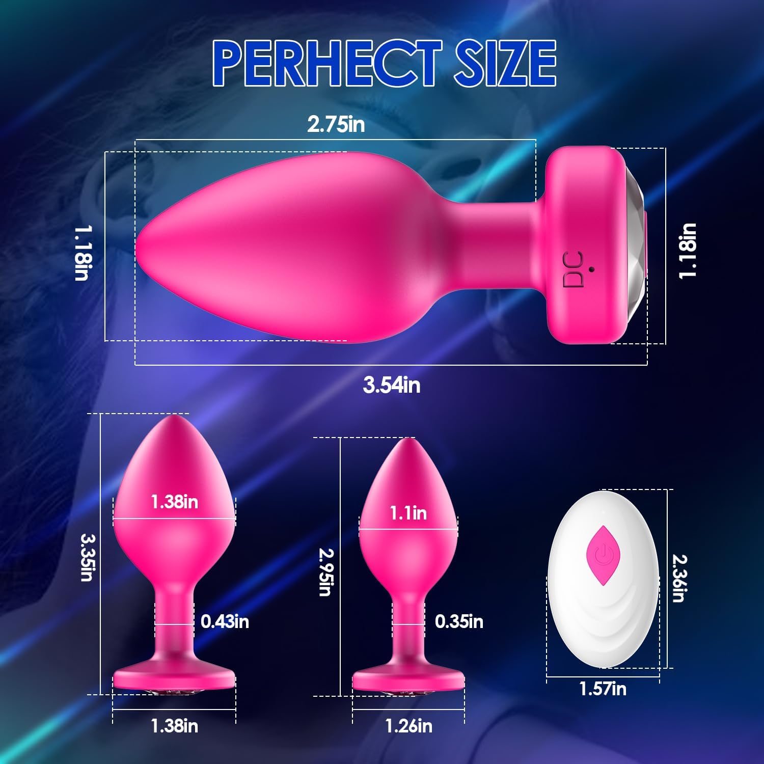 3 PCS Silicone Butt Plugs Training Kit thumbnail 2