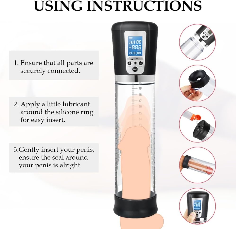 Automatic Penis Pump with 6 Cock Rings thumbnail 3