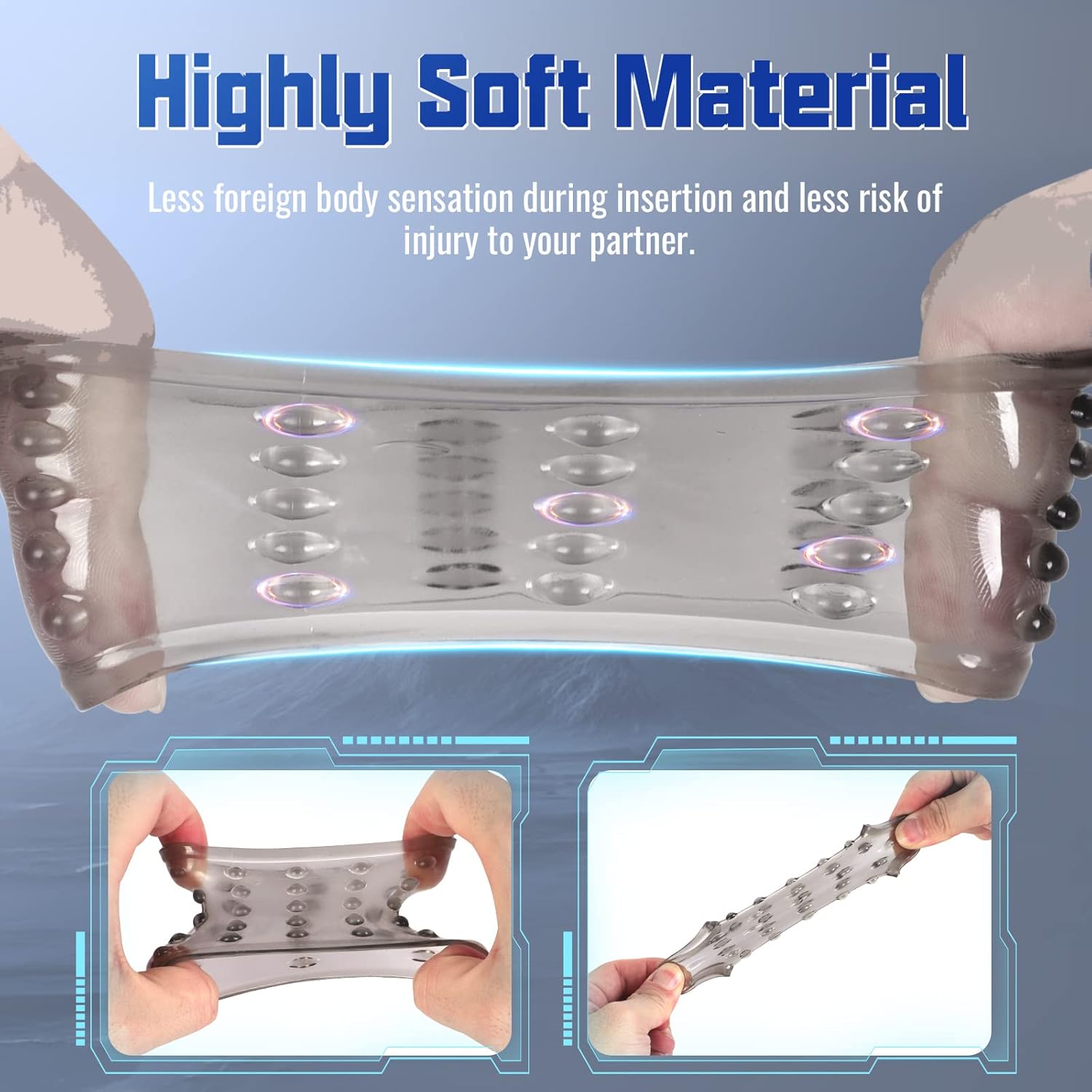 6 PCS Elastic Penis Sleeve Set for Men thumbnail 2