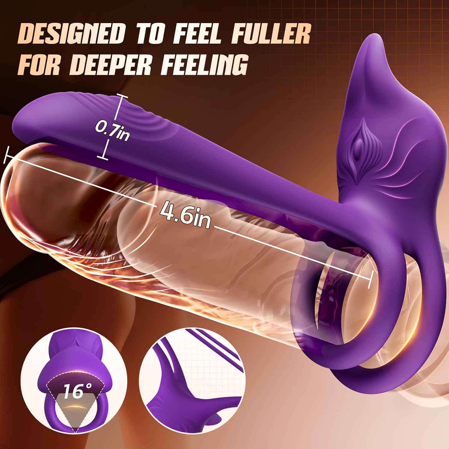 Vibrating Cock Ring Sex Toy for Couple thumbnail 2