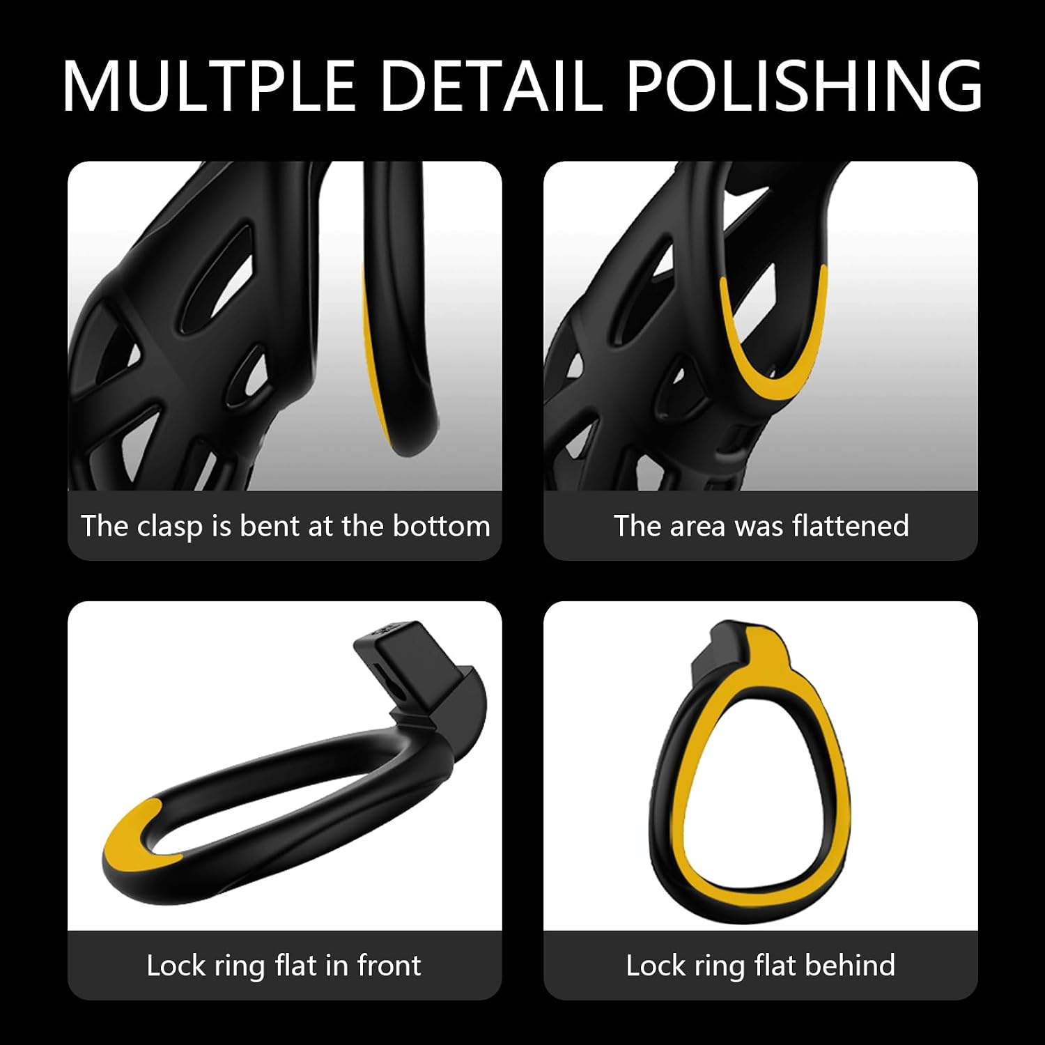 Male Chastity Cage with 3 Comfort Rings thumbnail 2