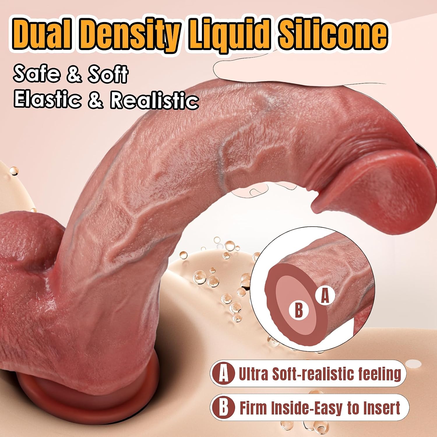 10 Inch Dual Silicone Dildo with Suction Cup thumbnail 3