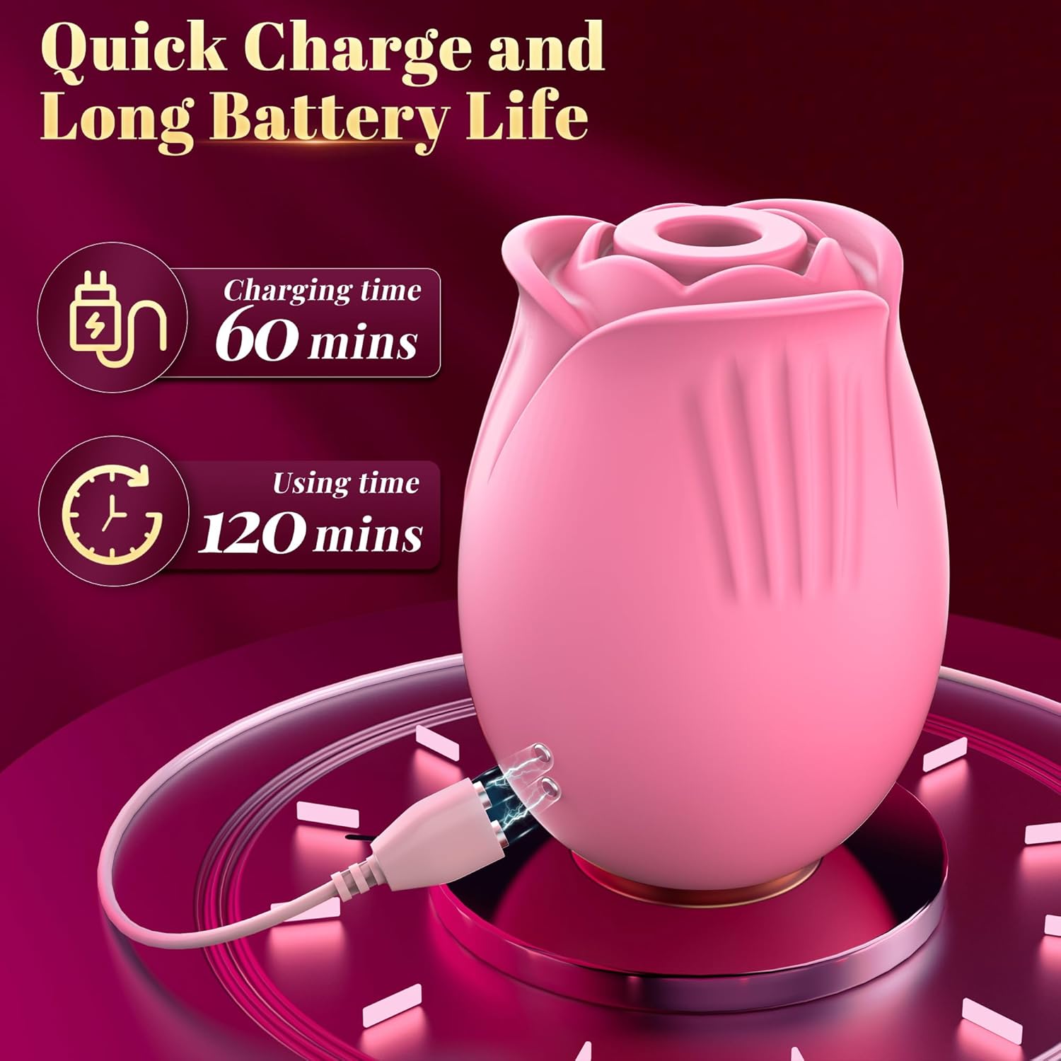 APP Control Rose Sex Toy Vibrator for Women thumbnail 2