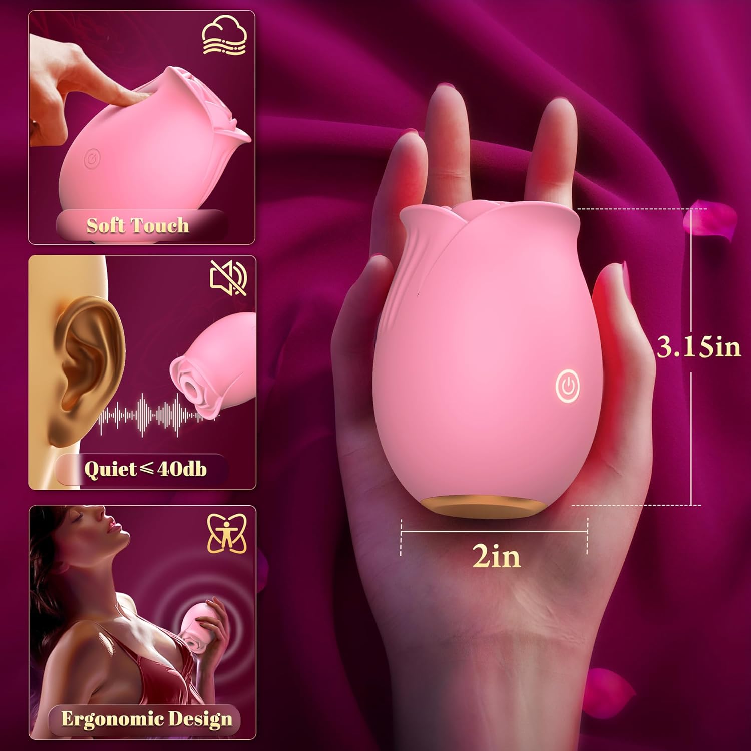 APP Control Rose Sex Toy Vibrator for Women thumbnail 3
