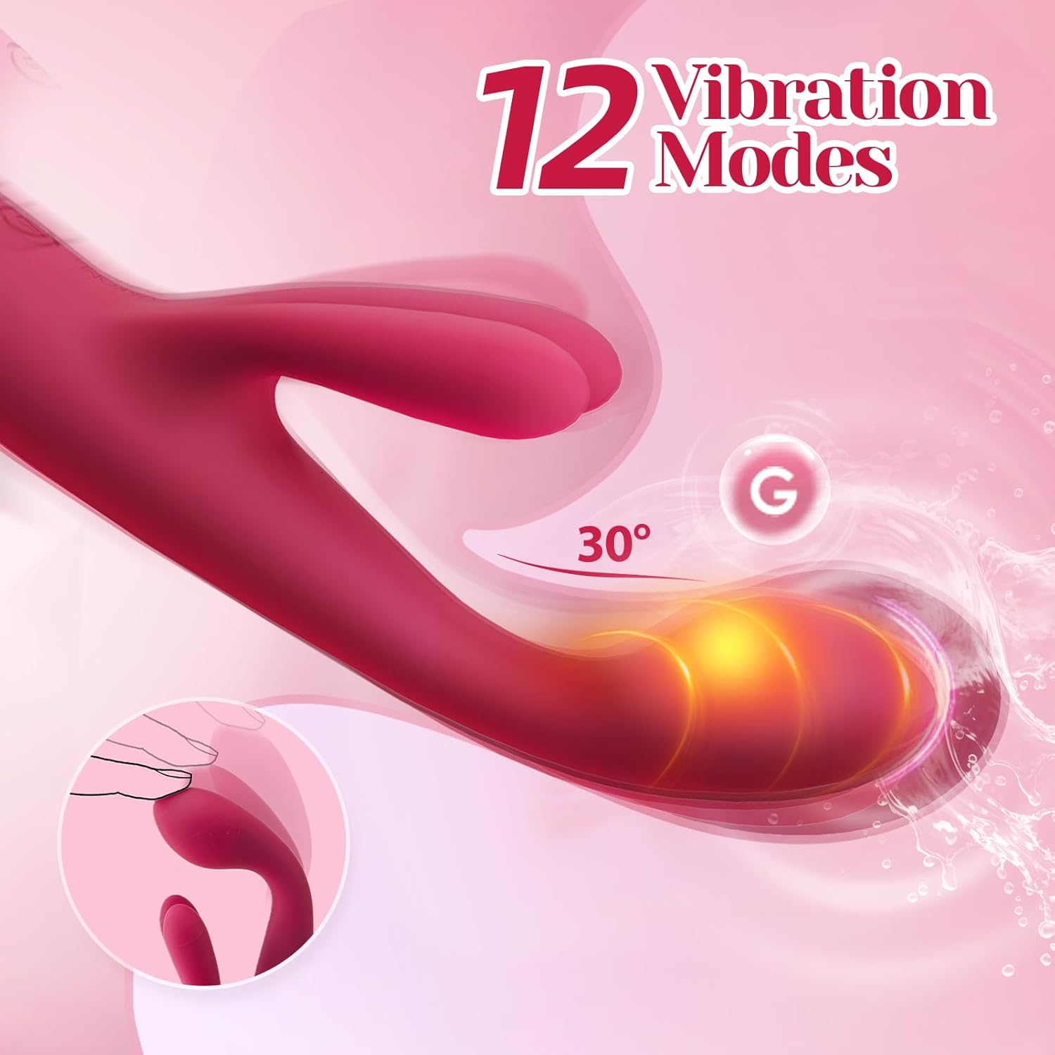 Finger Rabbit Vibrator Dildo Toy for Women thumbnail 3