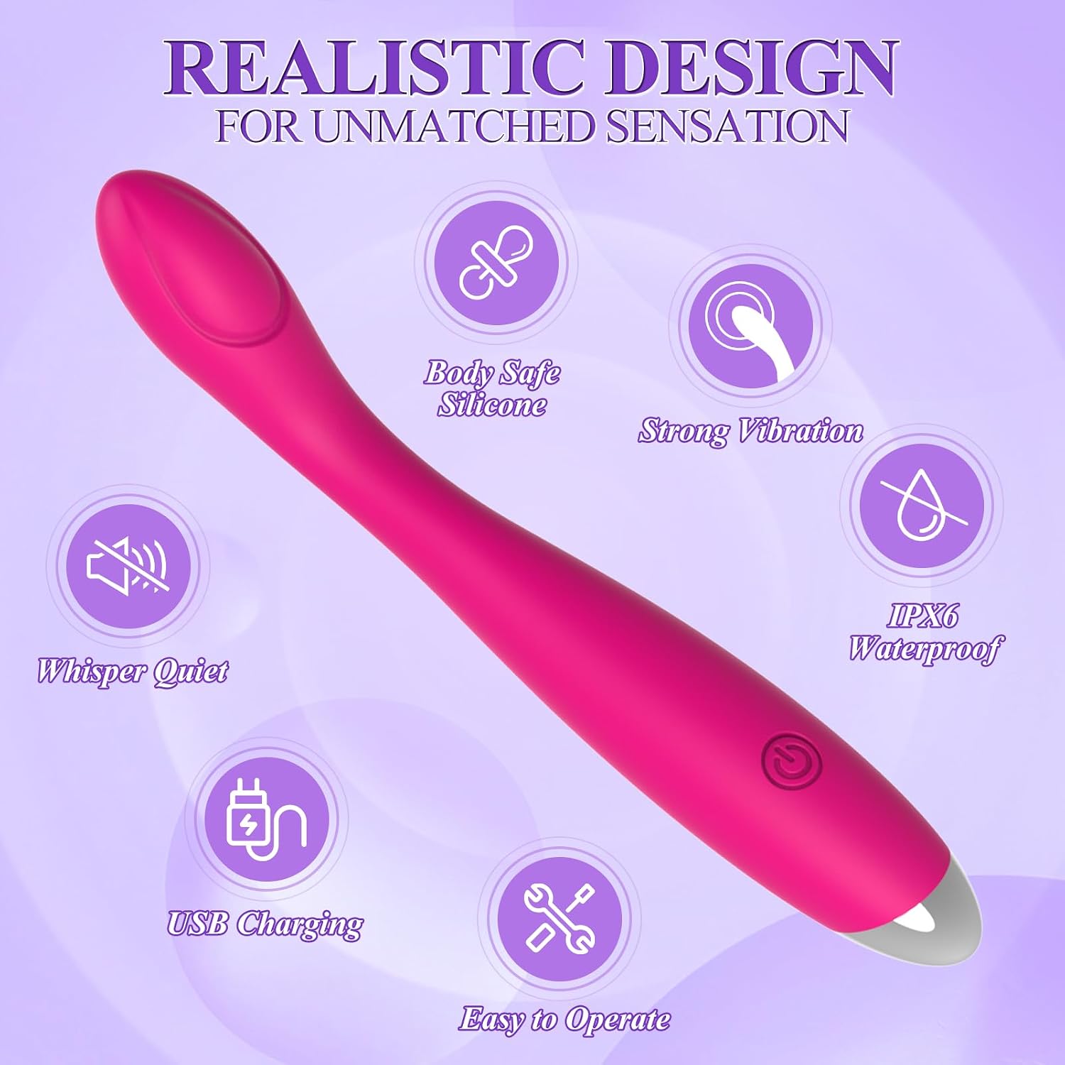 G Spot Silicone Adult Vibrator for Couples thumbnail 3