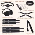 11 PCS Sex Bondage BDSM Kit with Adjustable Handcuffs thumbnail 3