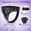 Adjustable Strap on Harness with 7 Inch Silicone Dildo thumbnail 4