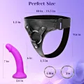Adjustable Strap on Harness with 7 Inch Silicone Dildo thumbnail 3