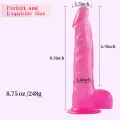 8 Inch Wearable Strap on Dildo with Harness thumbnail 3