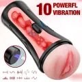 7 Inch Vibrating Male Masturbator with Realistic Sleeve thumbnail 3