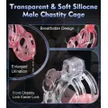Silicone Chastity Cage with 6 Adjustable Rings thumbnail 3