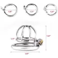 Stainless Steel Chastity Cage with 3 Size Rings thumbnail 2