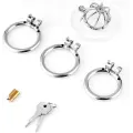 Stainless Steel Chastity Cage with 3 Size Rings thumbnail 3