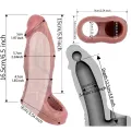 6 Inch Soft Realistic Penis Sleeve with Cock Ring thumbnail 3