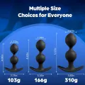 Silicone Weighted Anal Butt Plug with 2 Steel Balls thumbnail 2