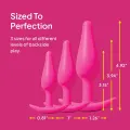 3 PCS Silicone Anal Plug Training Set for Beginners thumbnail 2