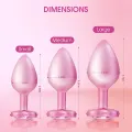 3 PCS Crystal Base Anal Plug Training Set for Beginners thumbnail 2