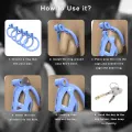 Blue Resin Male Chastity Cage Device with 5 Rings thumbnail 2