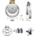 Stainless Steel Inverted Male Chastity Cage with Lock thumbnail 3
