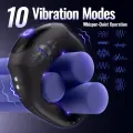 10 Mode Silicone Vibrating Cock Ring for Couples thumbnail 3