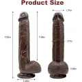 9 Inch Realistic G Spot Suction Cup Dildo thumbnail 2