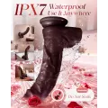 Thrusting Vibrator Black Dildo with Suction Cup thumbnail 2