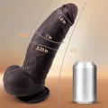 8 Inch Thick Black Suction Cup Dildo Toy thumbnail 3