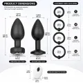6 Piece Anal Plug and Cock Ring Set thumbnail 2