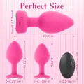 3 Piece Vibrating Anal Butt Plug Set for Women thumbnail 2