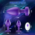3 Piece Vibrating Silicone Anal Plug Set for Women thumbnail 2