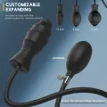 Inflatable Rippled Silicone Butt Plug Pump Toy thumbnail 3