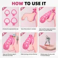 Elastic Large Male Chastity Cage Sex Toys thumbnail 2