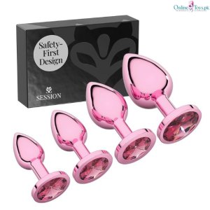 4 PCS Jewel Butt Plug Set for Beginners