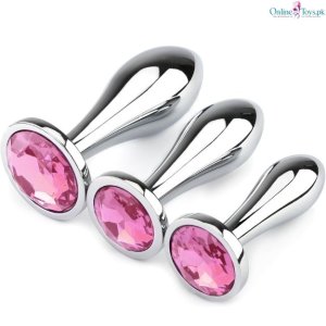 3 Pcs Metal Anal Plug Training Kit for Women