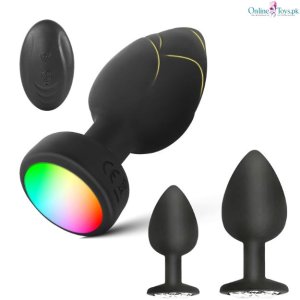 LED Color Anal Plug Vibrator Sex Toy